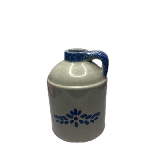 Vintage Other - Vintage Stoneware Jug with Blue Floral Design‎